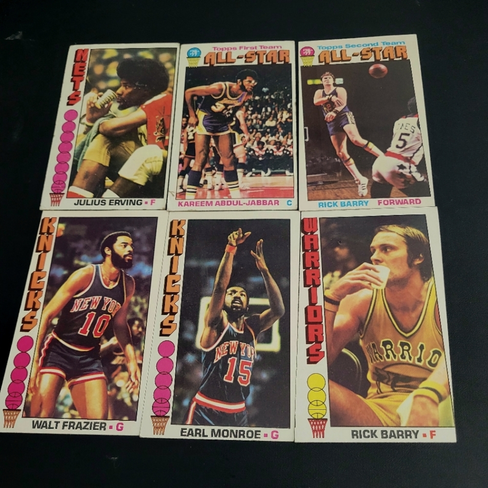 6 CARD TOPPS 1976-77 HOF LEGENDS